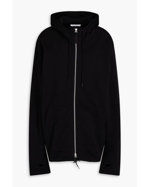 Helmut Lang French Cotton terry Hoodie in Black Lyst UK