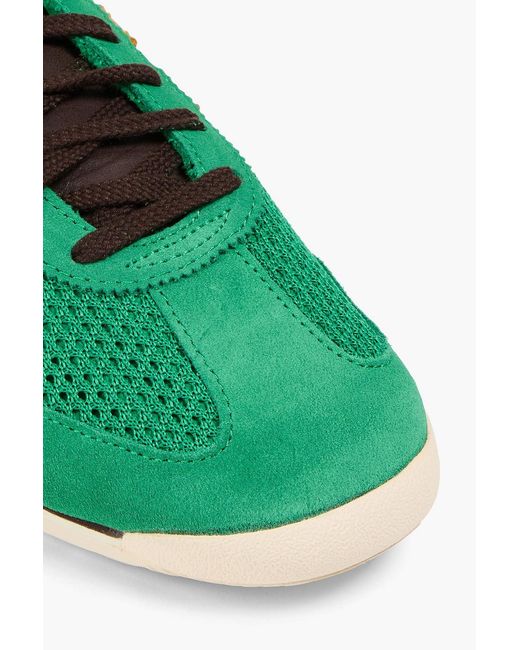 Adidas Originals Green Sl 72 Suede And Mesh Sneakers for men