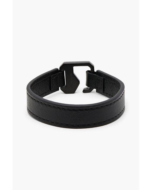 Montblanc Black Leather Bracelet for men