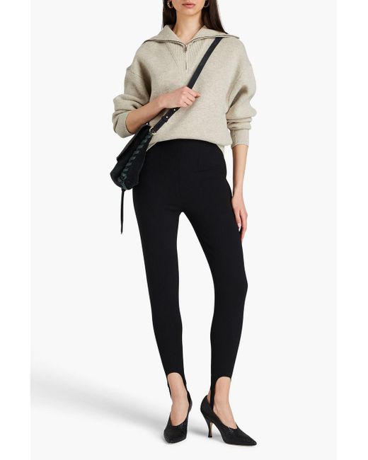 Isabel Marant Black Stretch-crepe Stirrup Skinny Pants