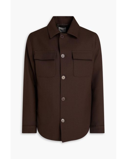 Sandro Brown Twill Overshirt for men