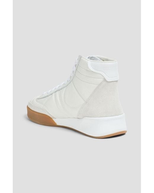 Courreges White Club 02 Leather High-Top Sneakers