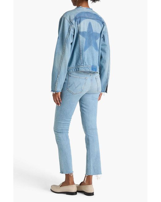 Mother Blue Bruised Bruiser Denim Jacket