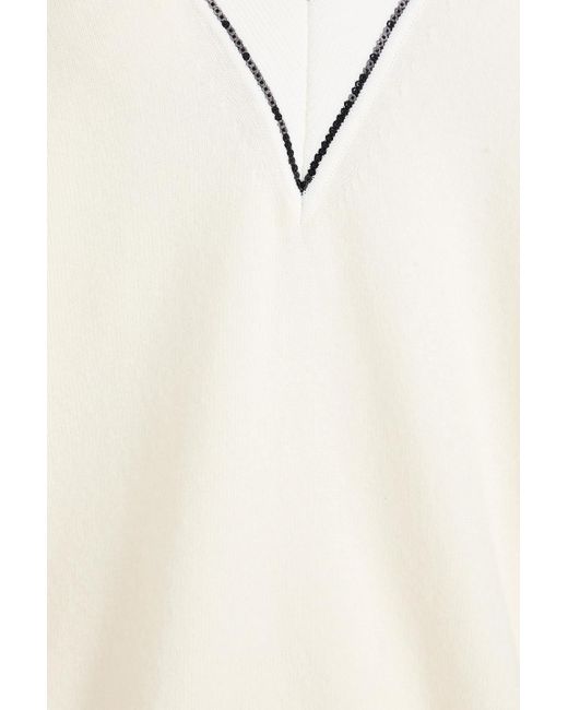 Sandro Natural Wool And Cashmere-blend Sweater