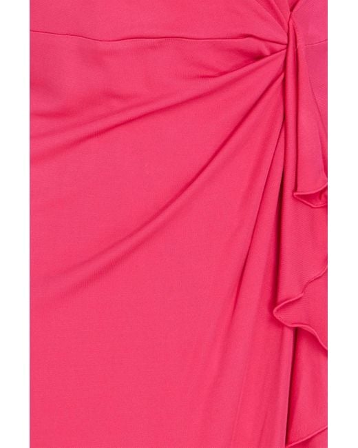 Diane von Furstenberg Pink Aradia midikleid aus jersey mit wickeleffekt