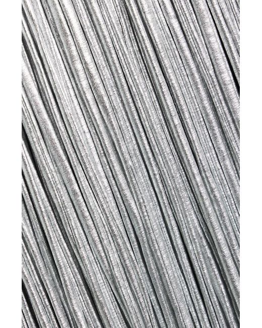 Area White Fringed Cotton-Blend Jersey Dress