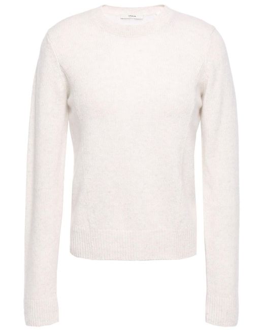 Vince White Mélange cashmere sweater