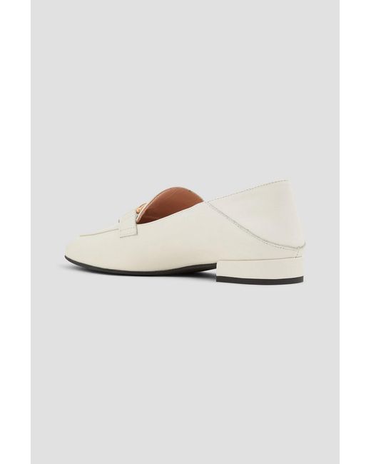 Bally Natural Bekla Embellished Leather Collapsible-Heel Loafers