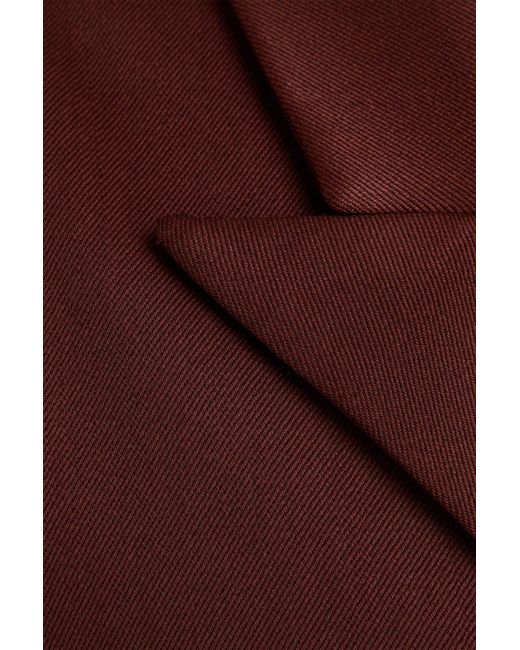 Loulou de Saison Brown Horn Double-Breasted Wool-Blend Twill Blazer