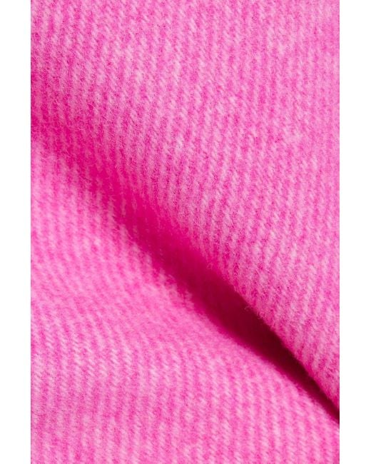 Ganni Pink A-Linien-Rock Mit Wollanteil
