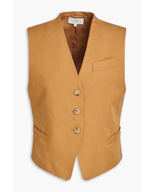 Vince Brown Tm-blend Twill Vest