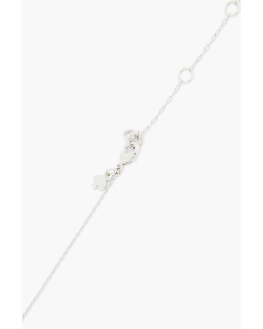 Kate Spade Silver-tone Crystal Necklace in White | Lyst UK