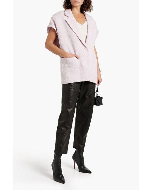 IRO Pink Uvani Linen-blend Tweed Jacket