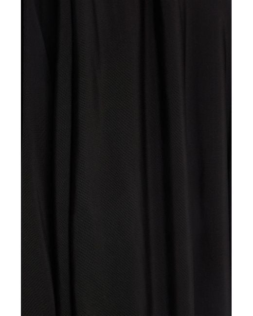 Magda Butrym Black Draped Jersey Maxi Dress