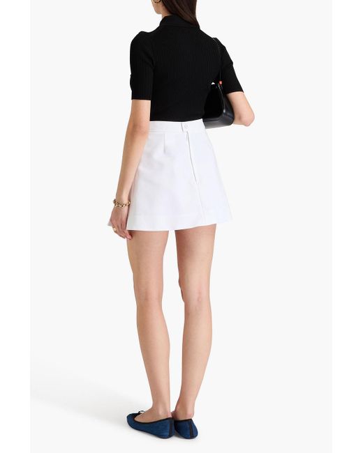 Emilio Pucci Blue Pleated Cotton-blend Twill Mini Skirt