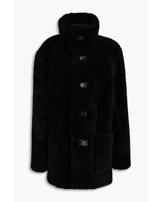Maje Black Reversible Shearling Jacket