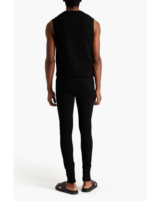 Dolce & Gabbana Black Skinny-fit Wool Track Pants for men