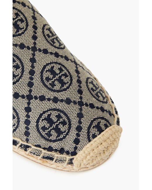 Tory Burch Blue Jacquard Espadrilles