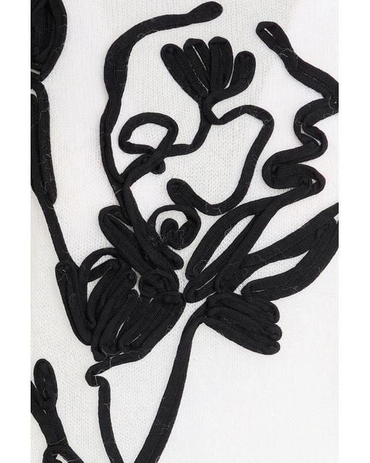 Erdem Black Embroidered Knitted Sweater