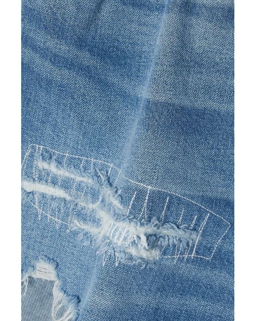 Denimist Blue Nic Distressed Denim Shorts