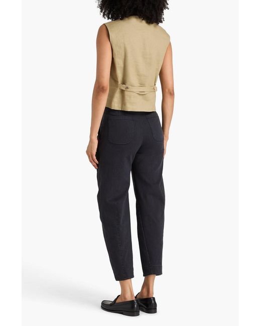 Palmer//Harding Blue High-rise Tapered Jeans