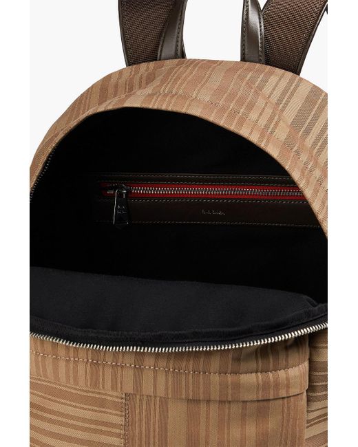 Paul Smith Brown Striped Jacquard Backpack for men