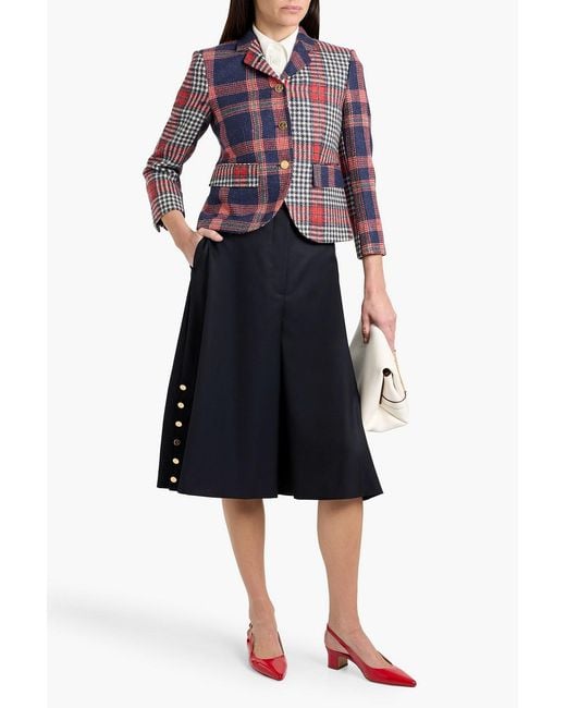 Thom Browne Blue Wool-Twill Culottes