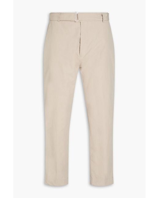 Officine Generale Natural Owen Belted Cotton-poplin Pants for men