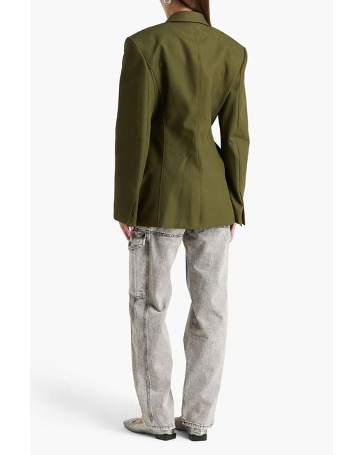 Wardrobe NYC Green Drill Blazer
