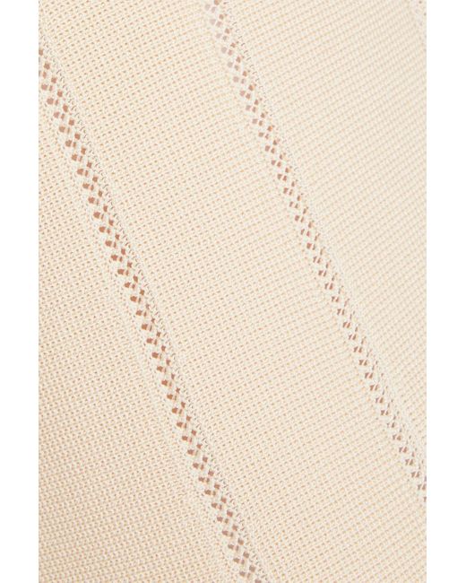 Zimmermann Natural Pointelle-knit Top