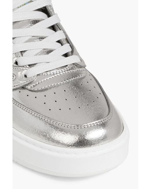 Stella McCartney Metallic S-wave 1 Quilted Faux Leather Sneakers
