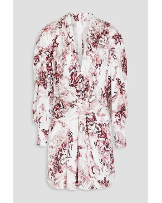 IRO White Minikleid aus crêpe mit paisley-print