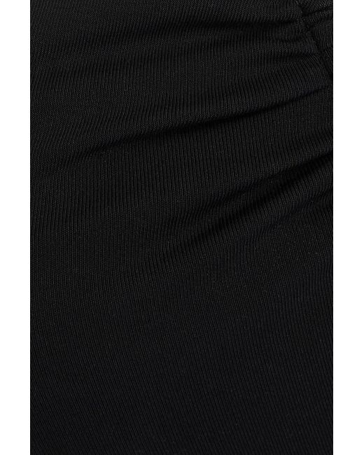 Mara Hoffman Black Bandeau-badeanzug mit raffungen