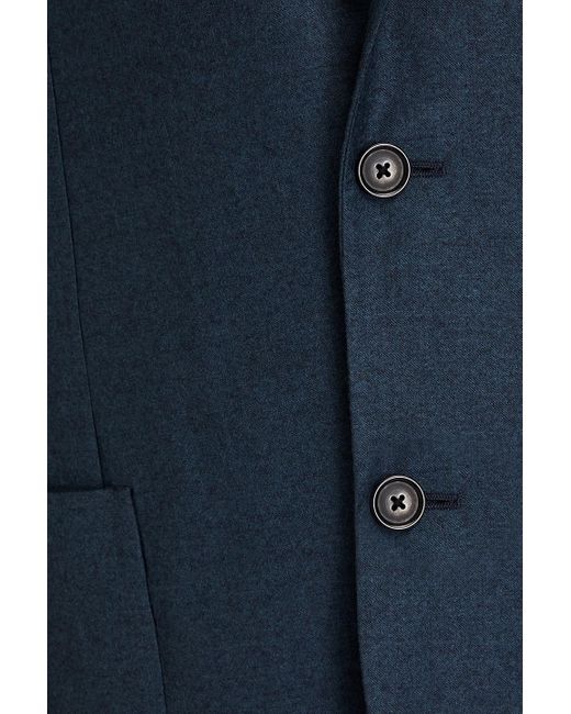 Paul Smith Blue Wool And Cashmere-blend Flannel Blazer for men