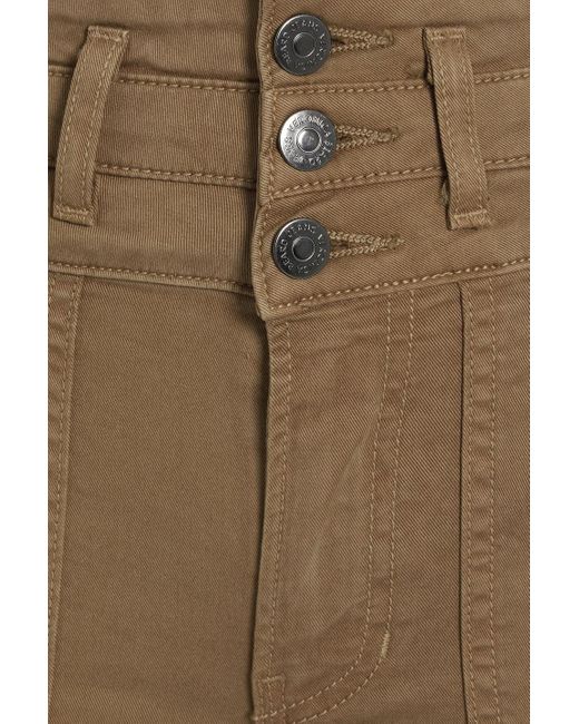 Veronica Beard Natural Marley Cotton-blend Twill Flared Pants
