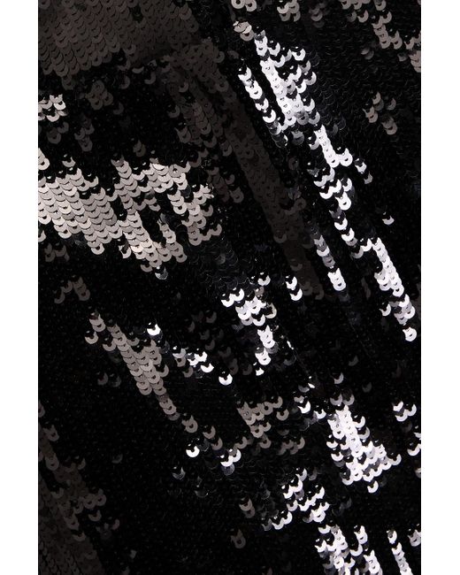 Theory Black Sequined Crepe Straight-leg Pants