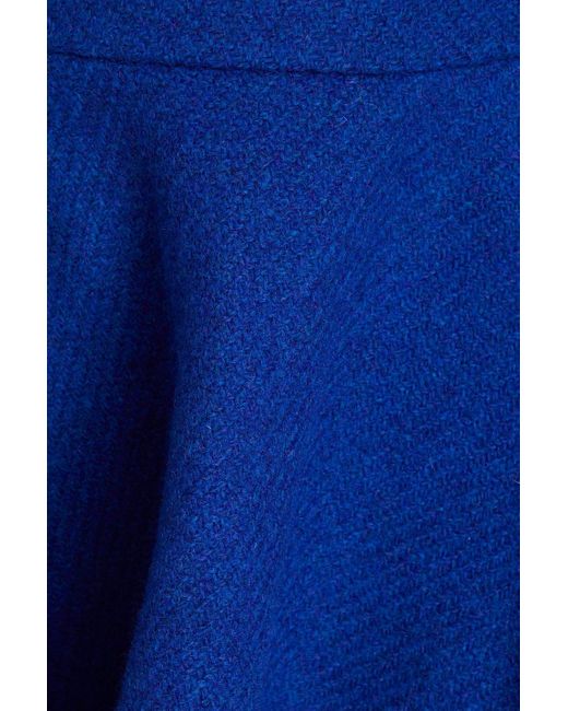 RED Valentino Blue Brushed Wool-felt Mini Skirt