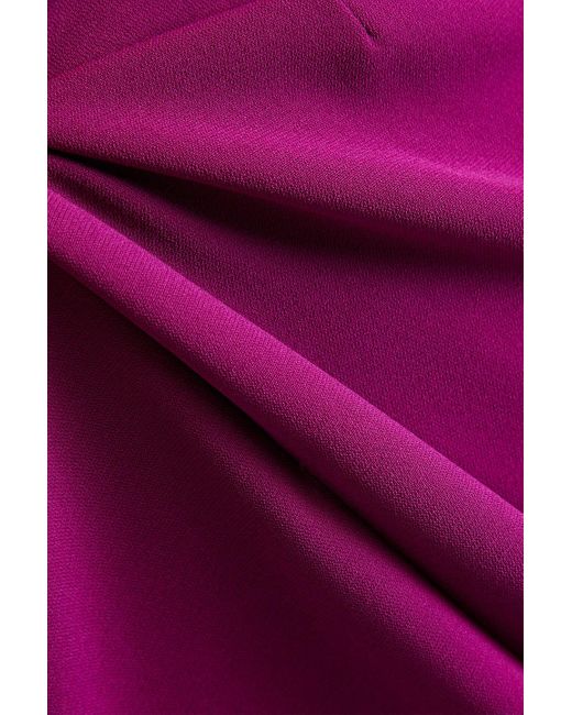 RED Valentino Purple Bow-detailed Crepe Midi Dress