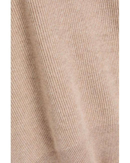 Brunello Cucinelli Natural Bead-Embellished Cashmere Sweater