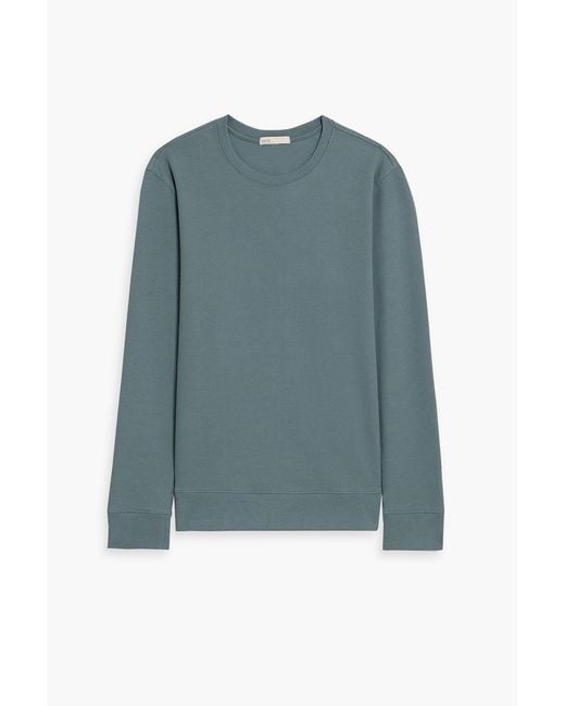 Onia Blue Waffle-Knit Cotton-Blend Sweatshirt for men