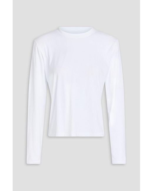 FRAME White Cotton-Jersey Top