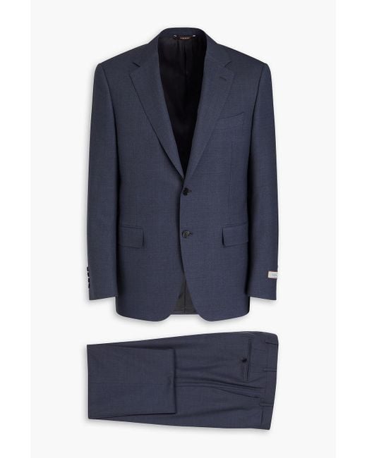 Canali Anzug aus woll-twill in Blue für Herren