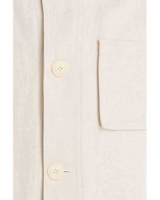 Sandro Natural Cotton And Linen-Blend Drill Jacket for men