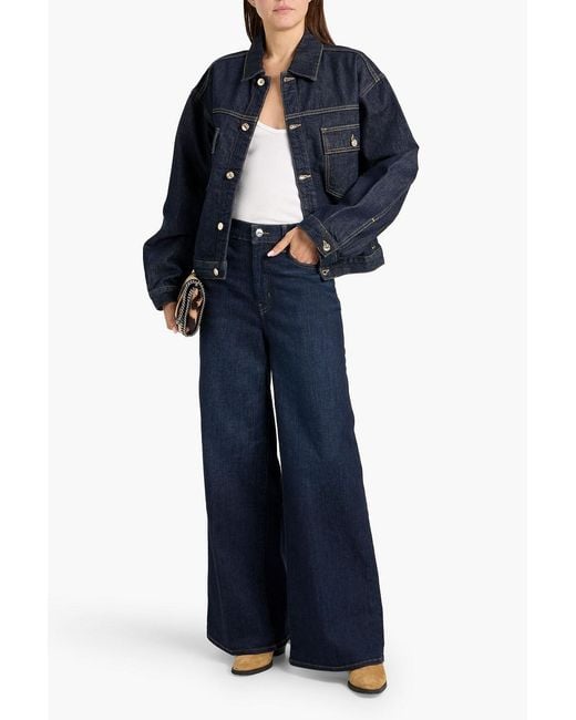 FRAME Blue The Boxy Denim Jacket