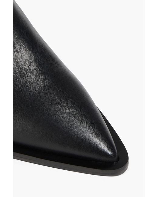 Atp Atelier Black Pratella Leather Wedge Ankle Boots
