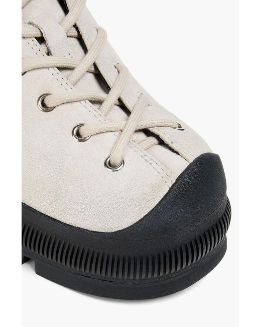 Jil Sander White Suede Sneakers
