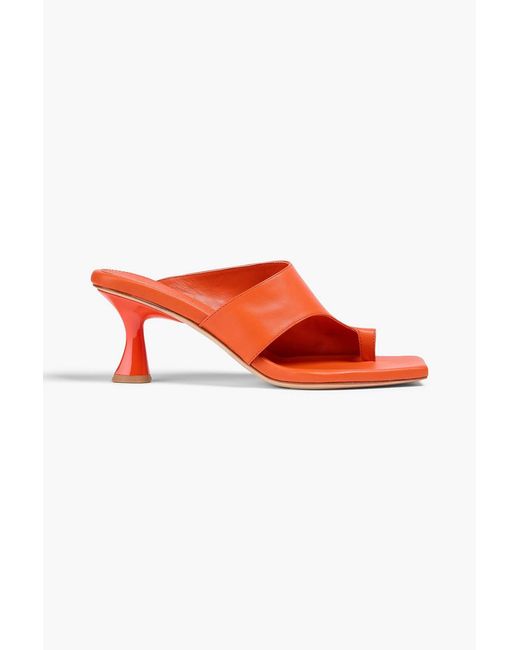 STUDIO AMELIA Red Ida 70 Leather Mules