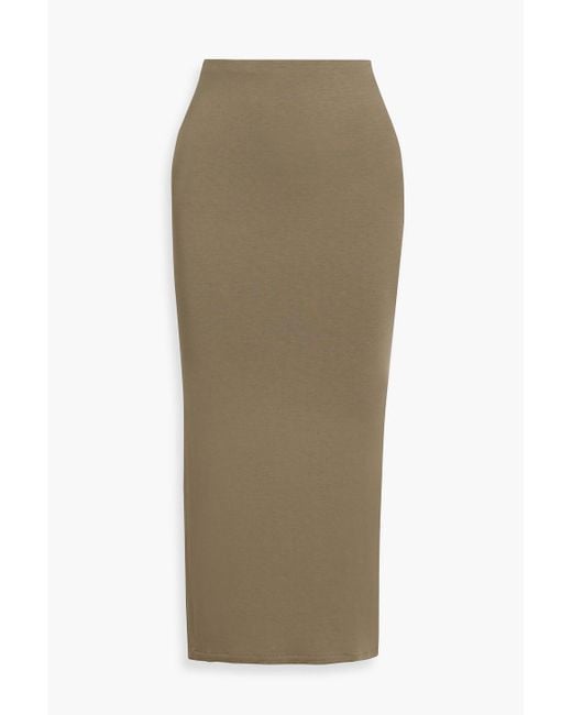 Totême  Green Stretch-jersey Midi Skirt