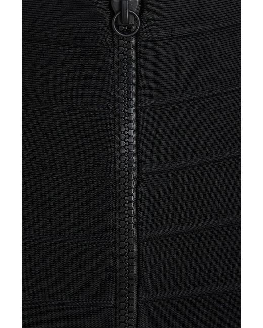 Self-Portrait Black Christopher Kane Ruffled Knitted Pencil Skirt