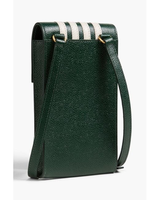 Thom Browne Smartphone-pochette aus narbenleder in Green für Herren